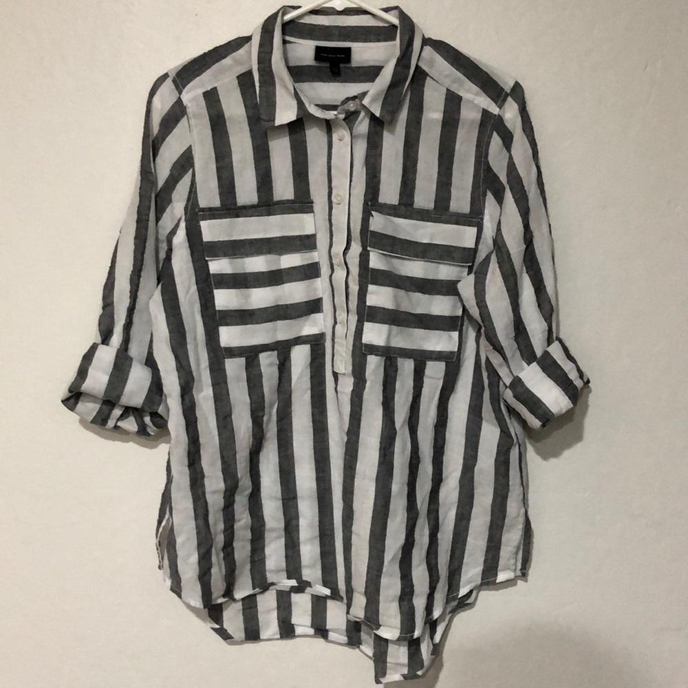 🤍 WHO WHAT WEAR Linen Blouse